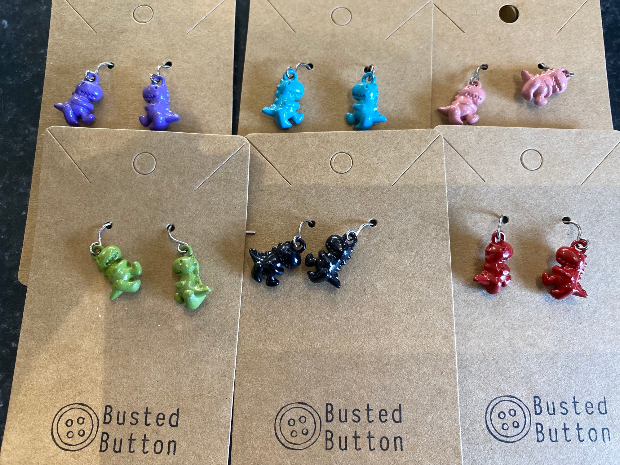 Dangly Dino Toy earrings