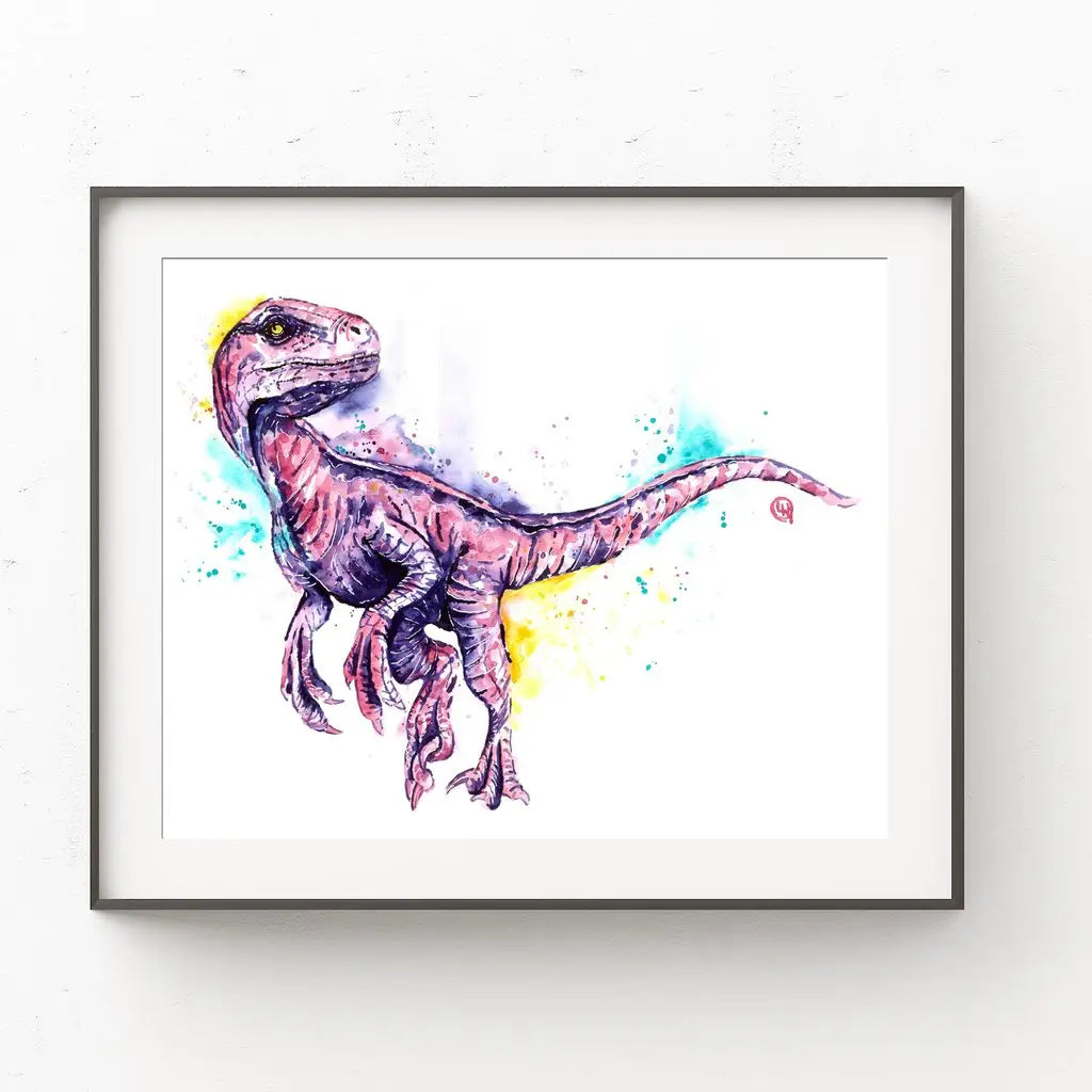 Watercolour Raptor card