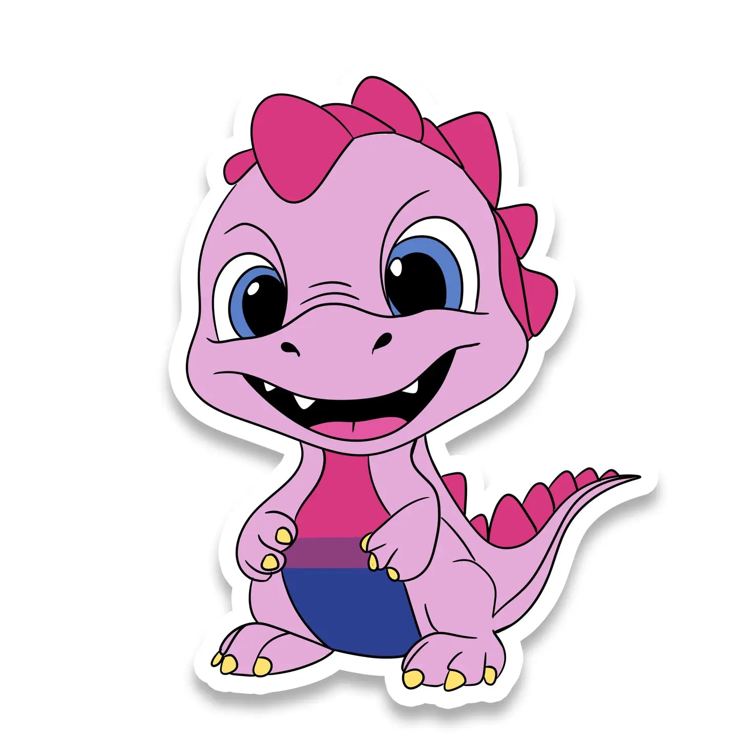 Dinosaur Bisexual Pride Sticker