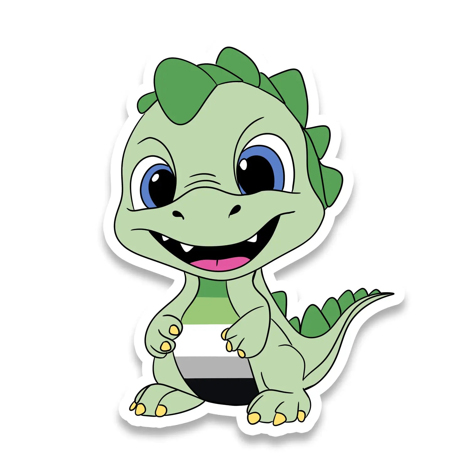 Dinosaur Aromantic Pride Sticker