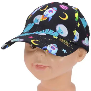 Childs Dinosaurs in Space Baseball Cap