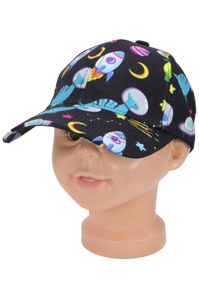 Kids Outer Space Galaxy Dinosaur Baseball Cap