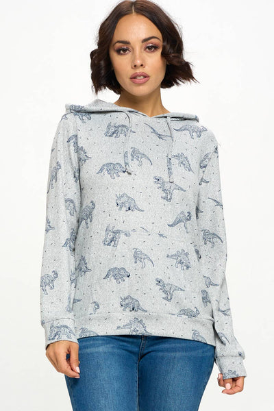 Dinosaur Print Hoodie
