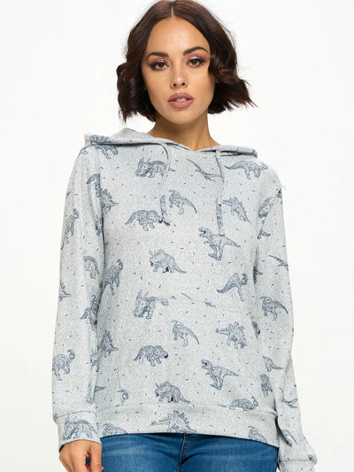 Dinosaur Print Hoodie