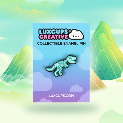 T-Rex Skeleton Pin - 2 Posts | Hard Enamel | Collectable Pin