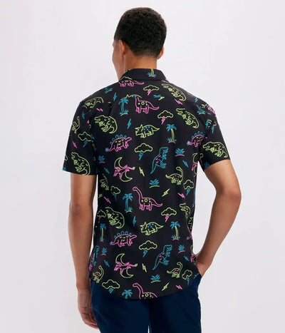 Neon Dino Hawaiian Shirt