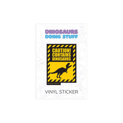 Caution Dinosaur Vinyl Sticker - Quilmesaurus
