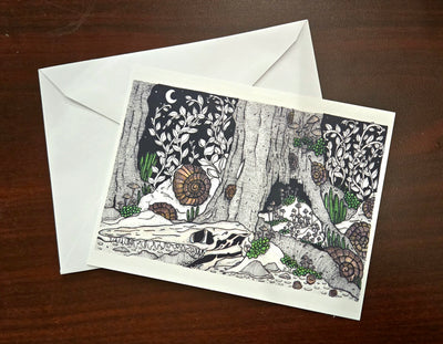 Forest Mosasaur Postcard