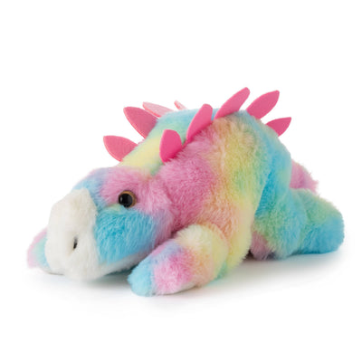8" Rainbow Stegosaurus Plush