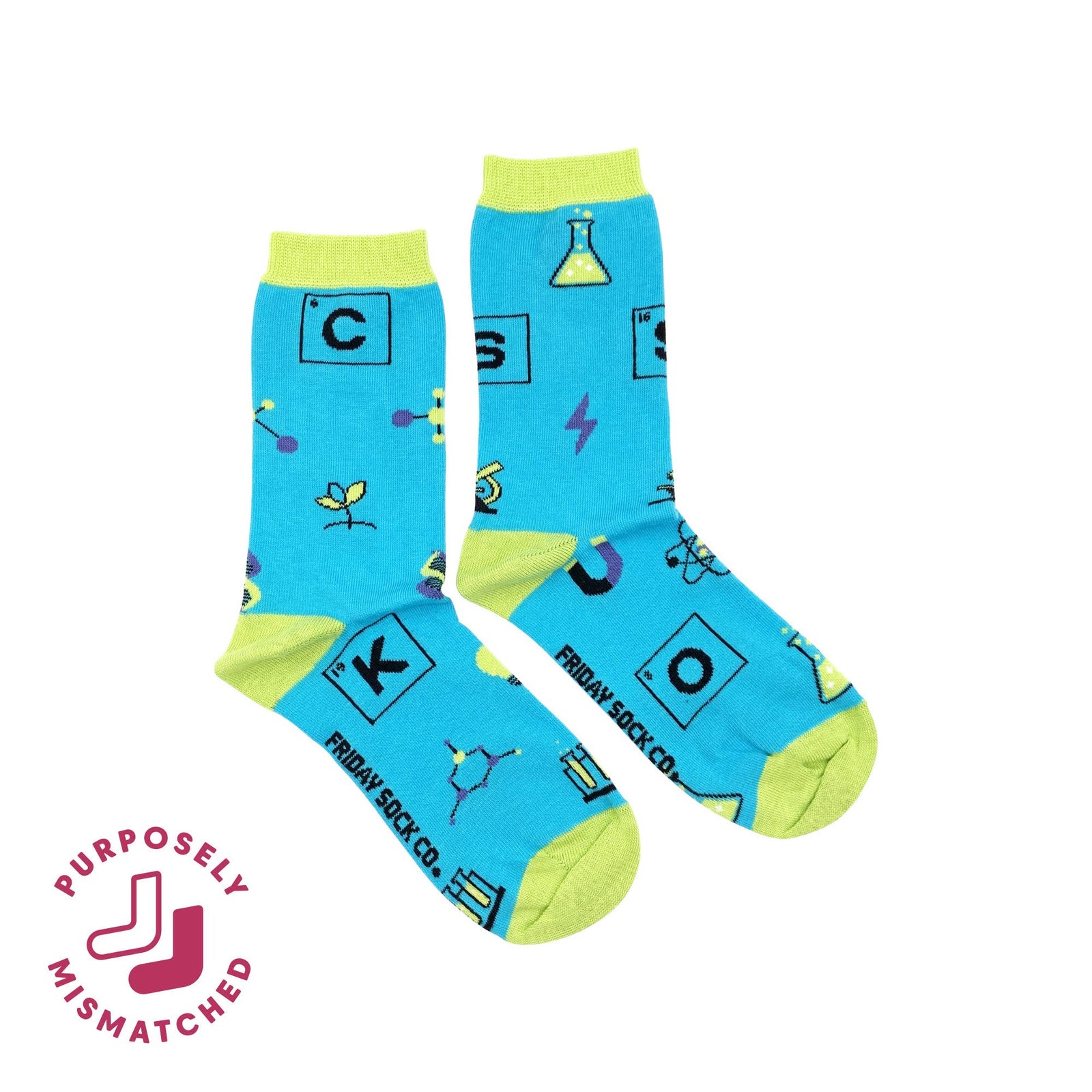 Science Elements Crew Socks Size 5-10