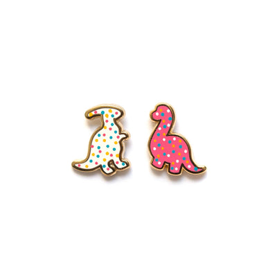 Dino Cookie Style 1 Earrings - 22k Gold | Stainless Posts
