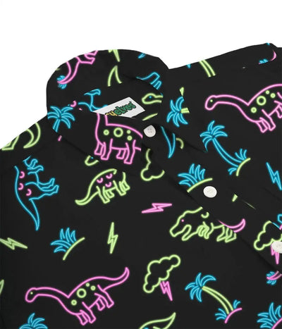 Neon Dino Hawaiian Shirt