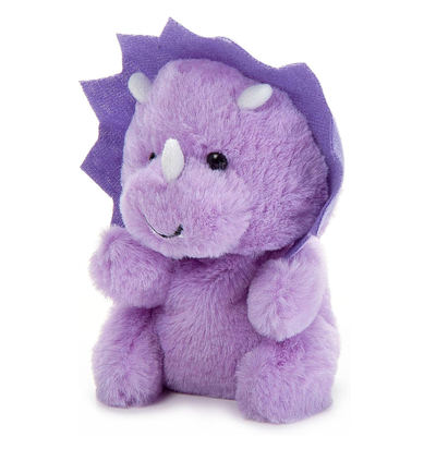 6" Purple Triceratops Plush
