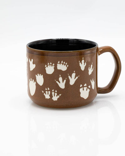 Dinosaur Footprints Hand Carved 15oz Ceramic Mug