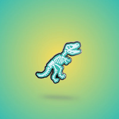 T-Rex Skeleton Pin - 2 Posts | Hard Enamel | Collectable Pin