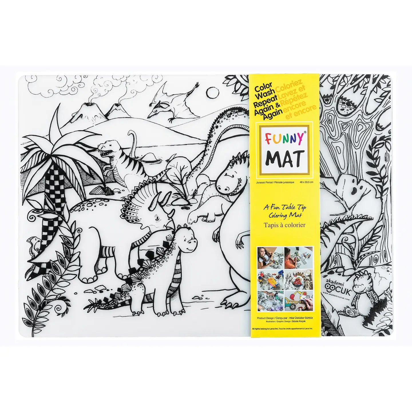 Table Top Jurassic  Colouring Mat