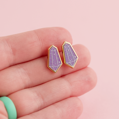 Mystical Crystal Earrings - 22k Gold | Stainless Steel Posts