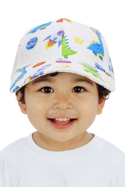 Kids Outer Space Galaxy Dinosaur Baseball Cap