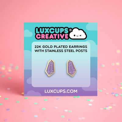 Mystical Crystal Earrings - 22k Gold | Stainless Steel Posts