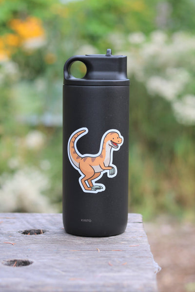 Orange Velociraptor Sticker