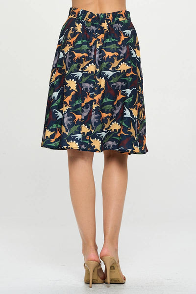 Dino Print Skirt