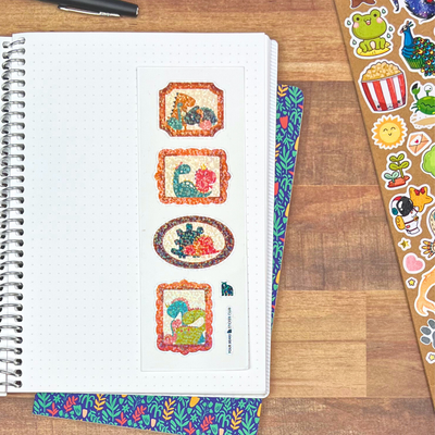 Dino Family Portrait Stickers