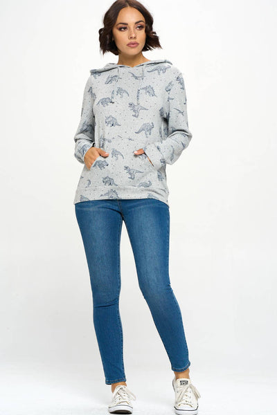 Dinosaur Print Hoodie