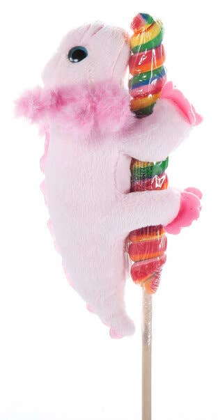 6" Lollyplush Axolotl w/14" Rainbow Lollipop