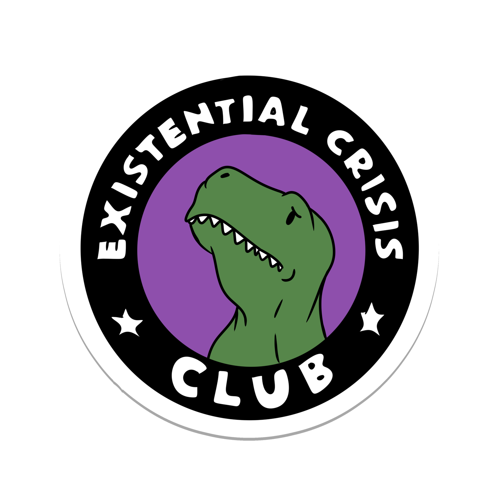 Existential Crisis Club Dinosaur Sticker