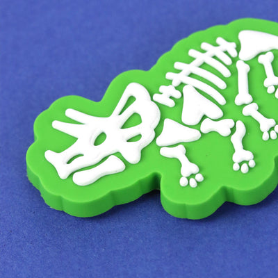 Triceratops Skeleton Magnet - Rubber | Die-Cut | All-Over