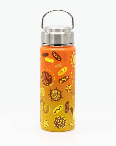 Retro Microbiology Steel Bottle (18 oz)