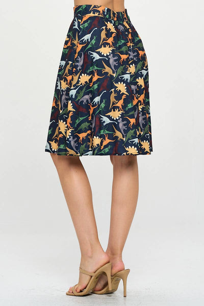Dino Print Skirt