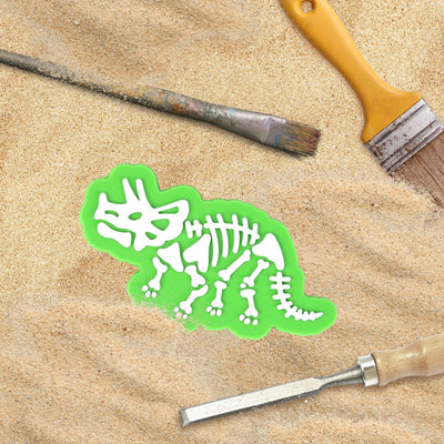 Triceratops Skeleton Magnet - Rubber | Die-Cut | All-Over