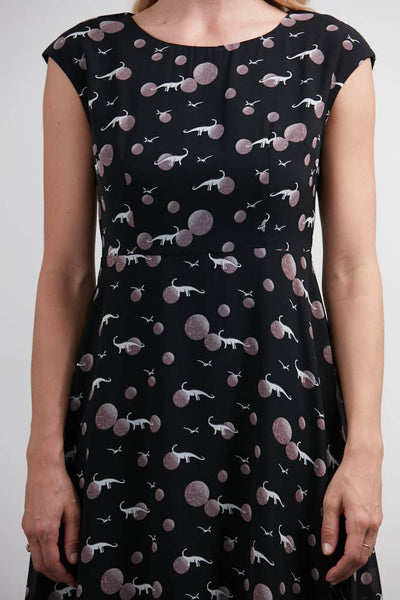 Black dress Dinosaur Planets