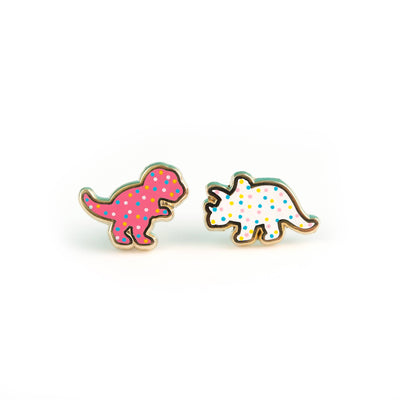 Dino Cookie Style 2 Earrings - 22k Gold | Stainless Posts