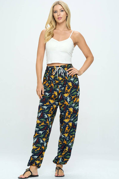 Dinosaur Print pants w/ Drawstring