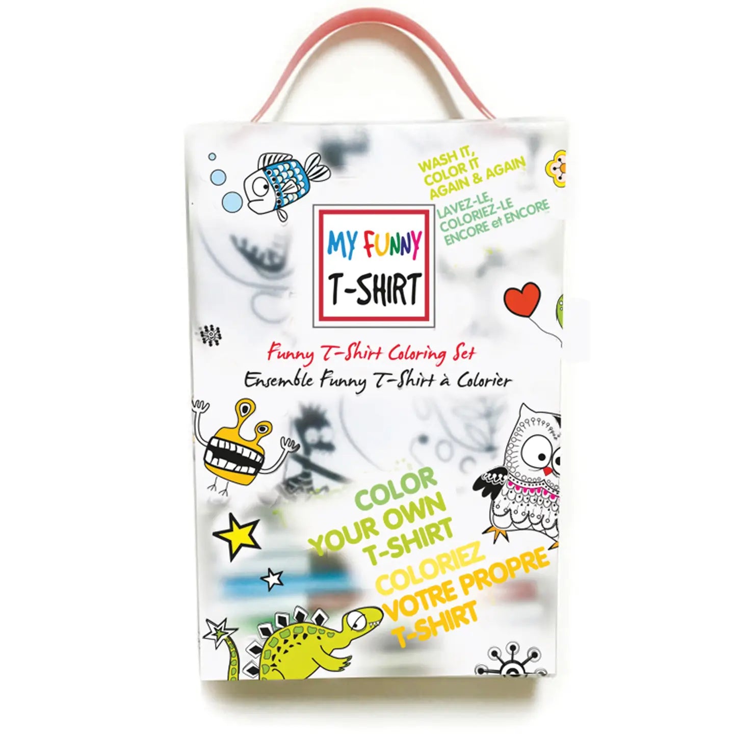 My Funny T-Shirt Coloring Set, Dinosaur, 6 Markers