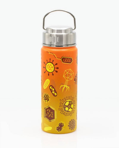 Retro Microbiology Steel Bottle (18 oz)