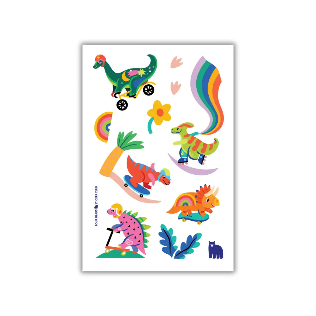 Skater-saurus Sticker Sheet