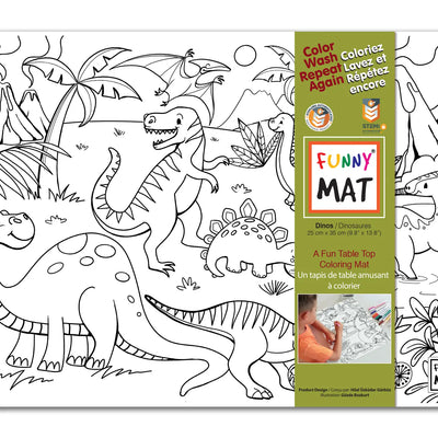 2 Compact Colouring Mats, Dinos & Sloths