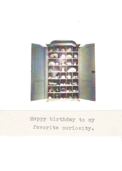 Favorite Curiosity Birthday Card Funny Natural History Humor