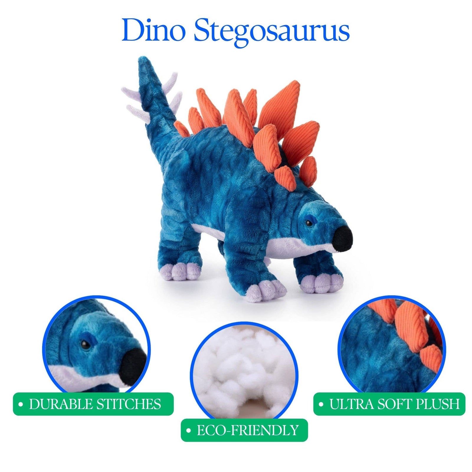 Blue Stegosaur Plush