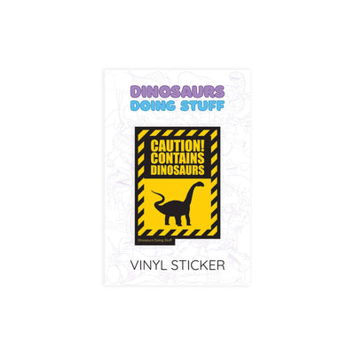 Caution Dinosaur Vinyl Sticker - Vulcanodon