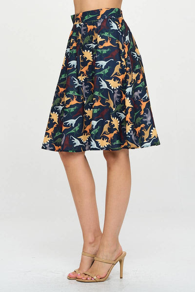 Dino Print Skirt