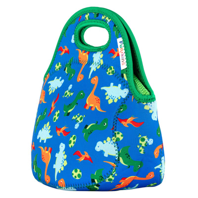 Small, Machine Washable Lunch Bag - Dinosaurs, Blue