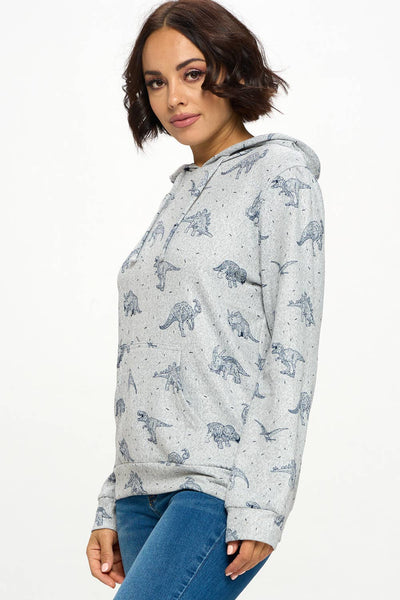 Dinosaur Print Hoodie