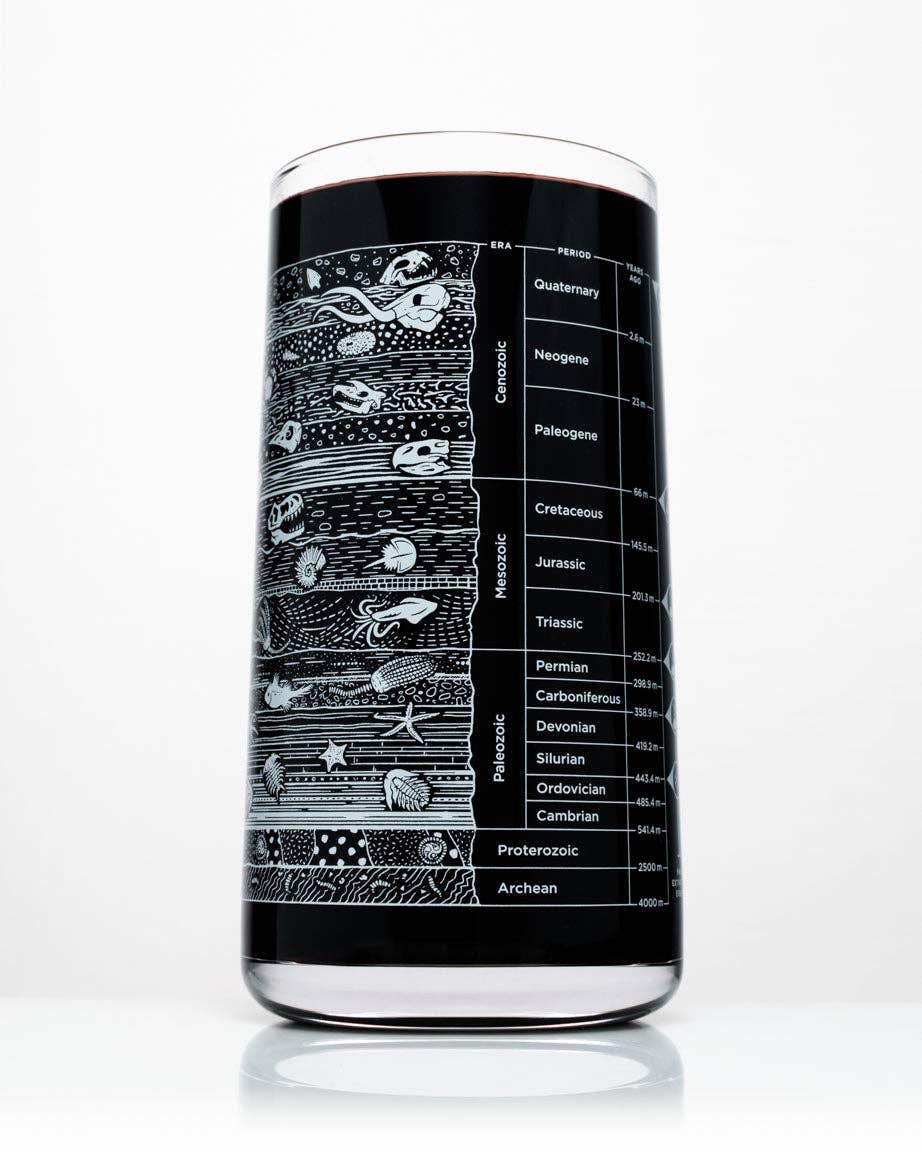 Stratigraphy Core Sample Drinking Glass (18 oz)