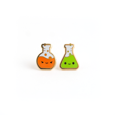Beaker Buddies Earrings - 22k Gold | Stainless Steel Posts