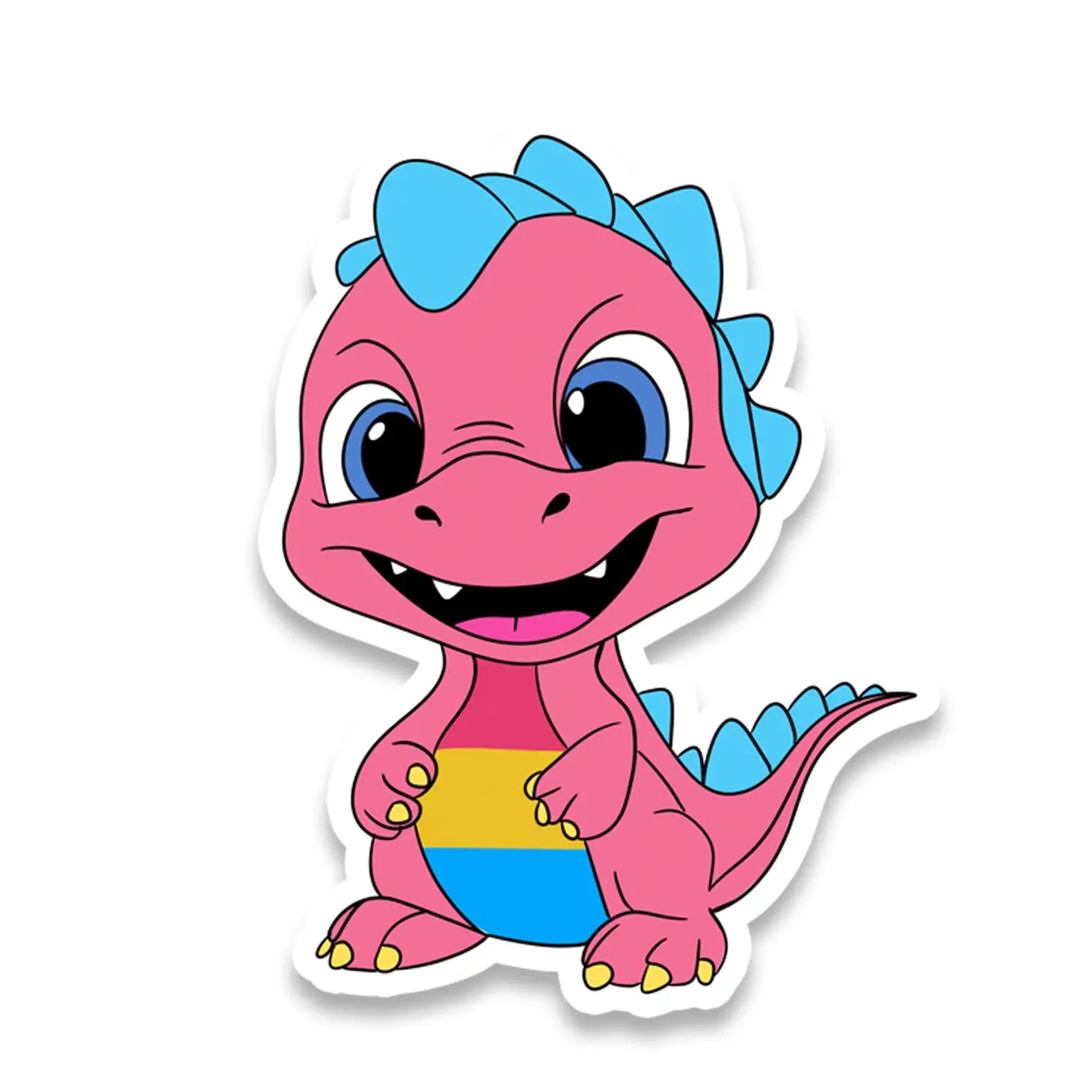 Dinosaur Pansexual Pride Sticker
