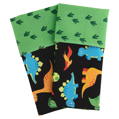 Set of Two Placemats - Black Dinosaurs